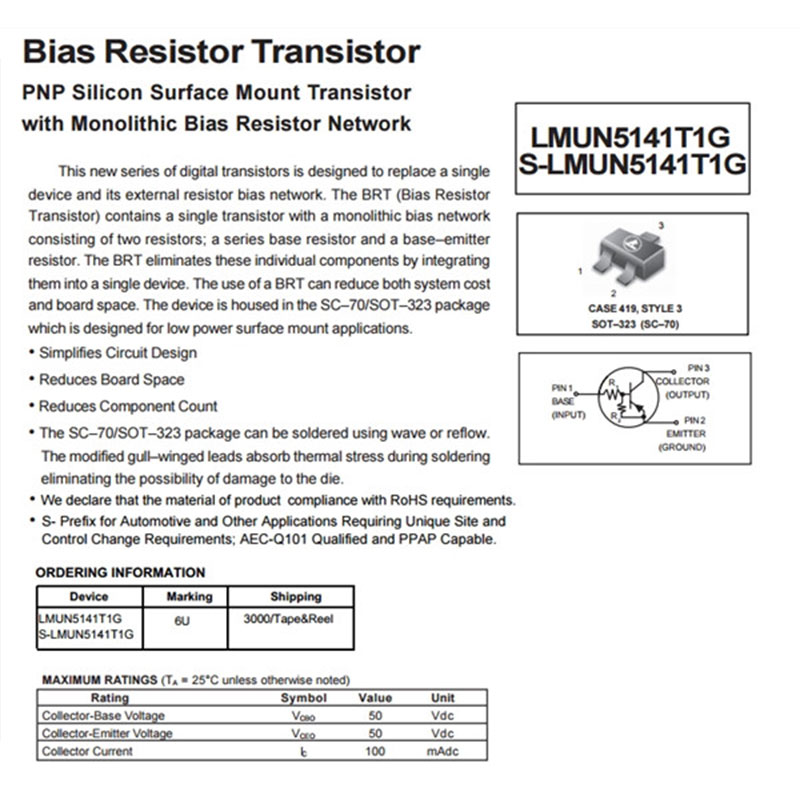 数字三极管Bias Resistor Transistors
